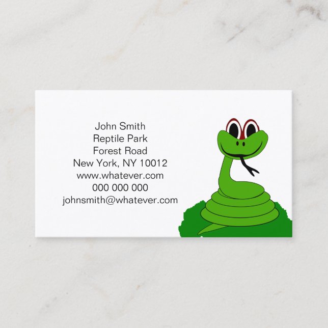 Snake Design Business Card (Front)
