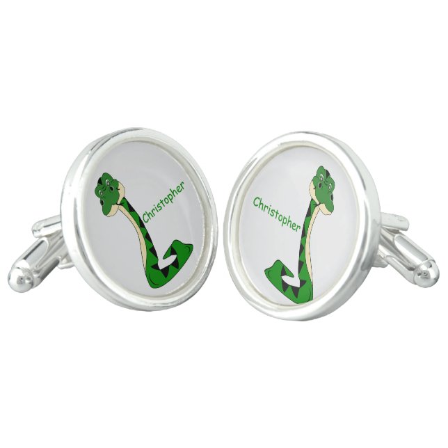 Snake Design Cufflinks (Angled)