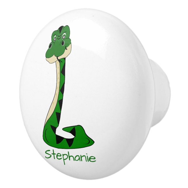 Snake Design Personalised Ceramic Knob (Right)
