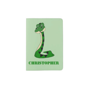 Snake Design Personalised Passport Holder