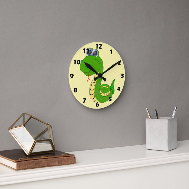 Snake Design Round Clock (Office)