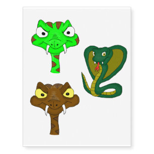 Snake design temporary tattoos