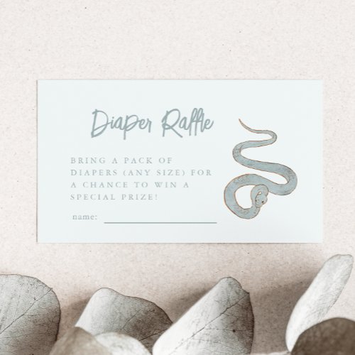 Snake Diaper Raffle Ticket  Enclosure Card