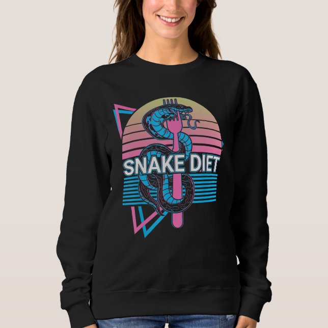 Snake Diet Snake Lover Retro Sweatshirt (Front)