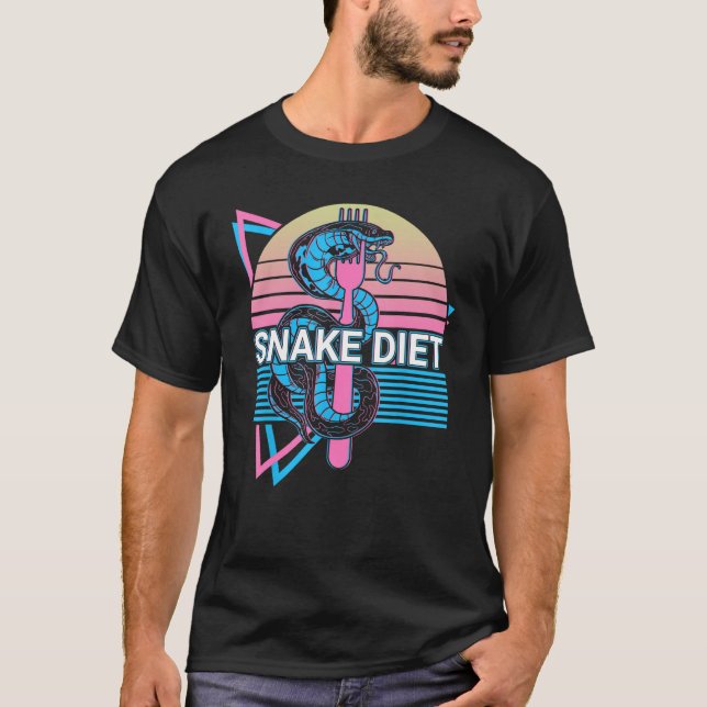 Snake Diet Snake Lover Retro T-Shirt (Front)
