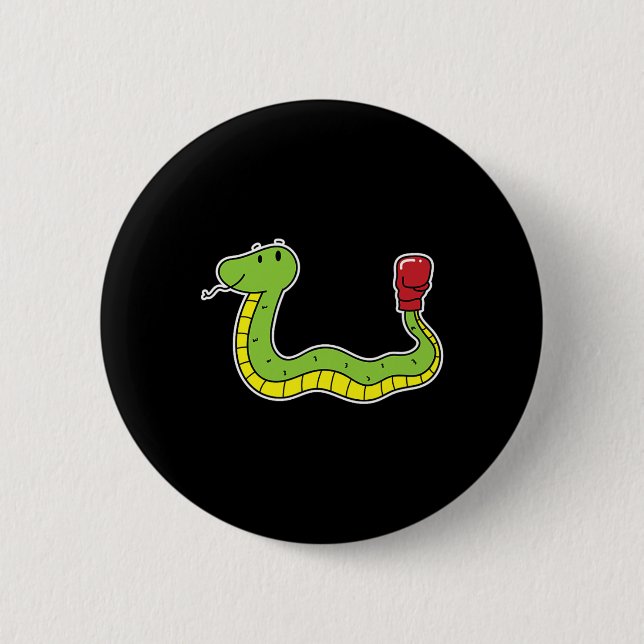 Snake Does Boxing  Button (Front)