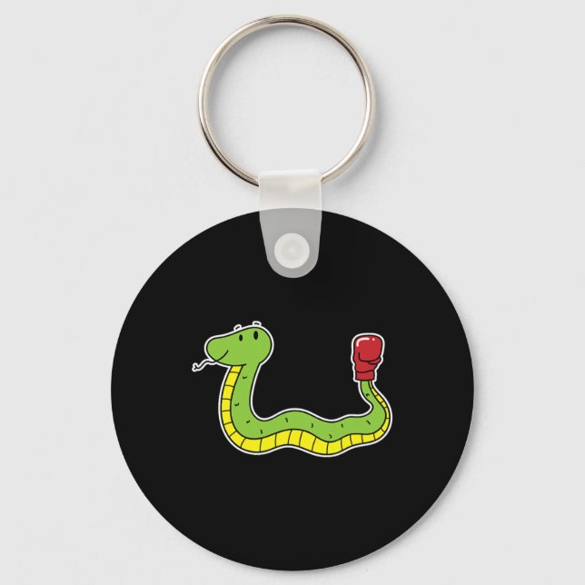 Snake Does Boxing  Keychain (Front)