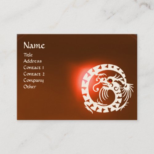 SNAKE DRAGON AGATE orange yellow white red Business Card