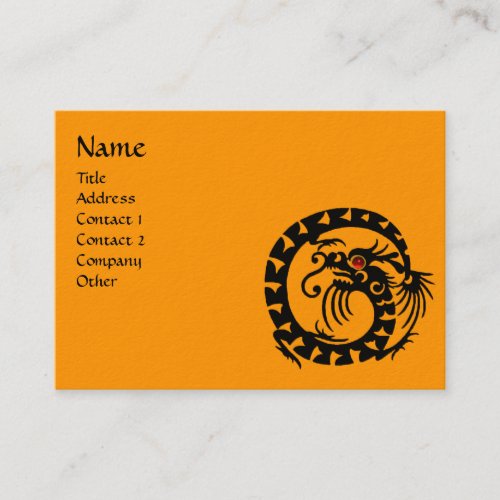 SNAKE DRAGON  RUBY black and white red orange Business Card