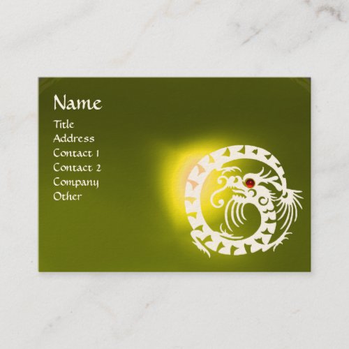 SNAKE DRAGON TOPAZ yellow white red Business Card