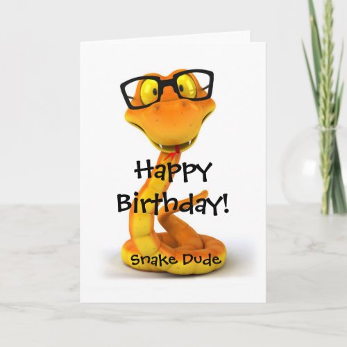 Snake Dude  Cute Chinese Zodiac Sign Card