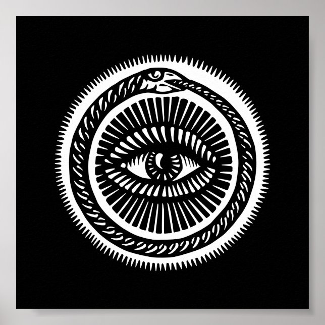 snake eating its own tail poster (Front)