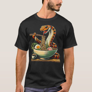 Snake Eating Ramen Japanese Food Lover Japan Noodl T-Shirt