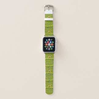 Snake Eyes Pattern - Abstract Green Reptile Apple Watch Band
