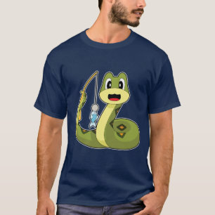 Snake Fisher Fish Fishing T-Shirt