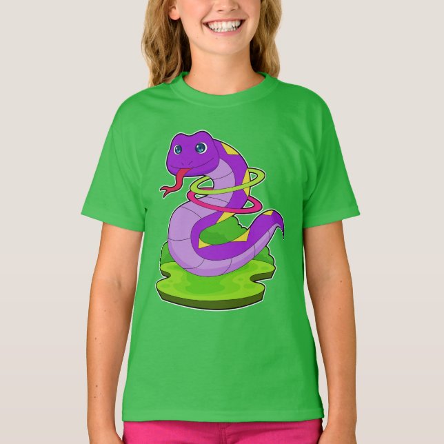 Snake Fitness Hoop Gymnastics T-Shirt (Front)