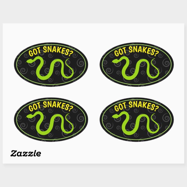 Snake Friendly Oval Sticker (Sheet)