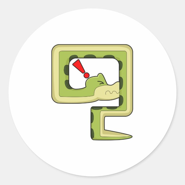 Snake Game Classic Round Sticker (Front)