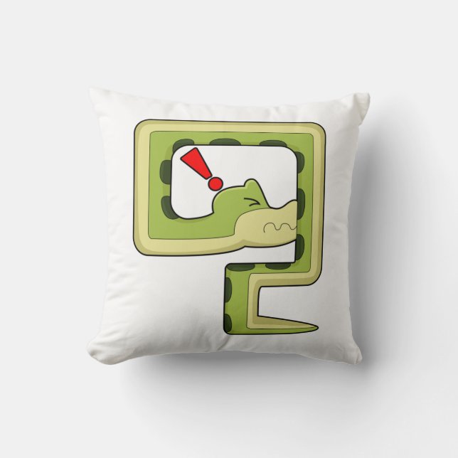 Snake Game Throw Pillow (Front)