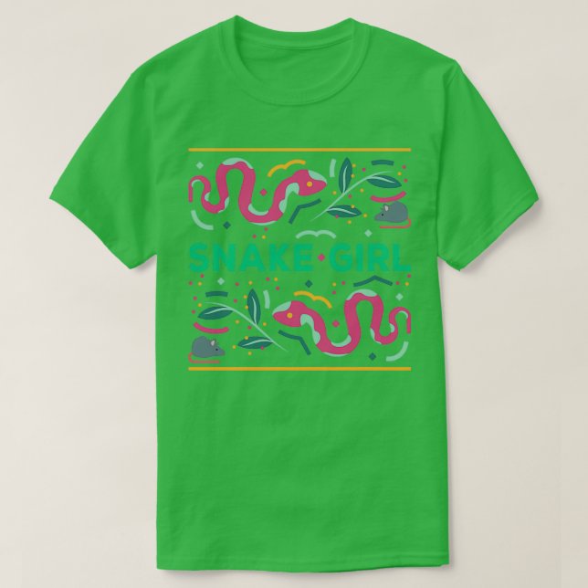 SNAKE GIRL GIRLS LITTLE CUTE HOBBY  T-Shirt (Design Front)