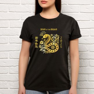 Snake Gold Foil Chinese Lunar New Year 2025 Bold