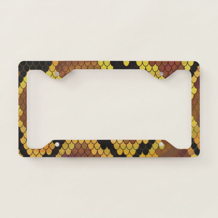 Snake Gold Print License Plate Frame | Zazzle.com