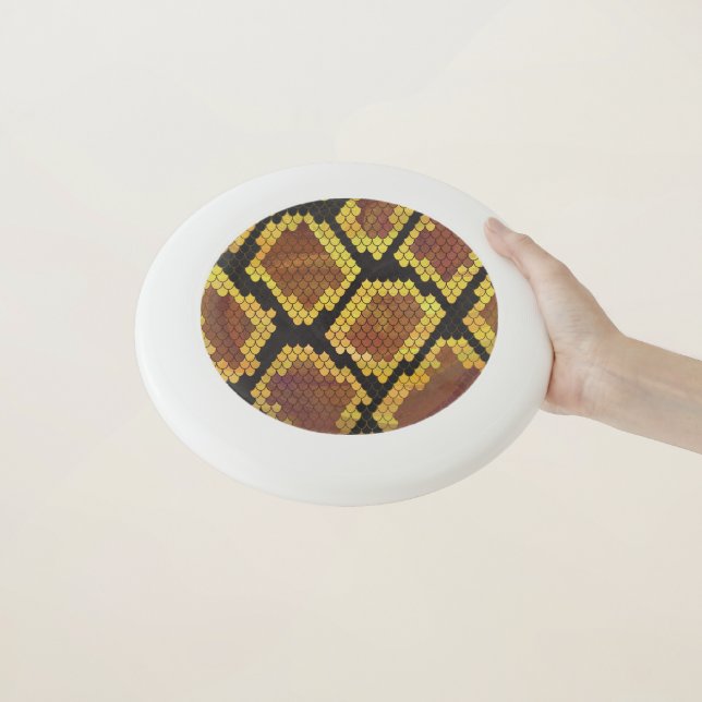 Snake Gold Print Wham-O Frisbee (In Hand)