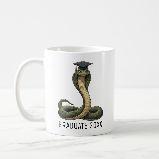 Snake Graduation Personalized Coffee Mug (Left)