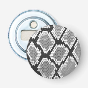 Snake Gray and Light Gray Print Bottle Opener