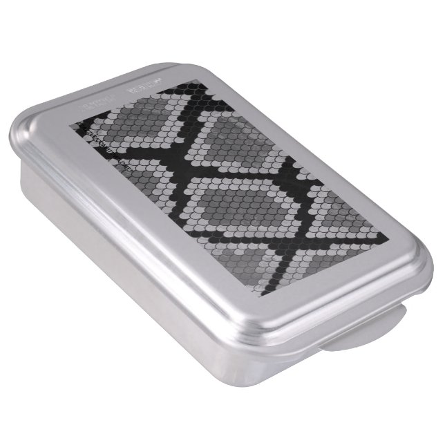 Snake Gray and Light Gray Print Cake Pan (Side)