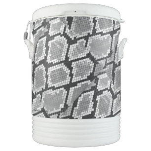 Snake Gray and Light Gray Print Cooler