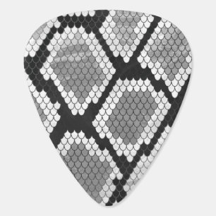 Snake Gray and Light Gray Print Guitar Pick