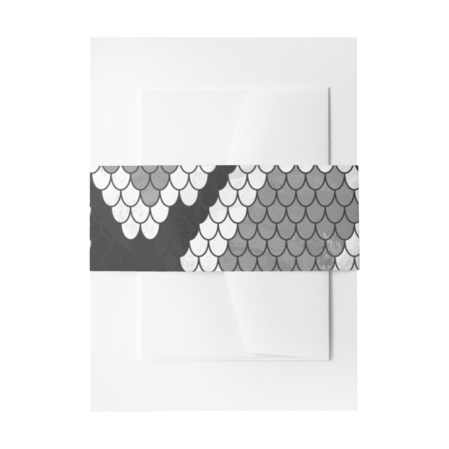Snake Gray and Light Gray Print Invitation Belly Band (Front Example)