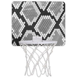 Snake Gray and Light Gray Print Mini Basketball Hoop