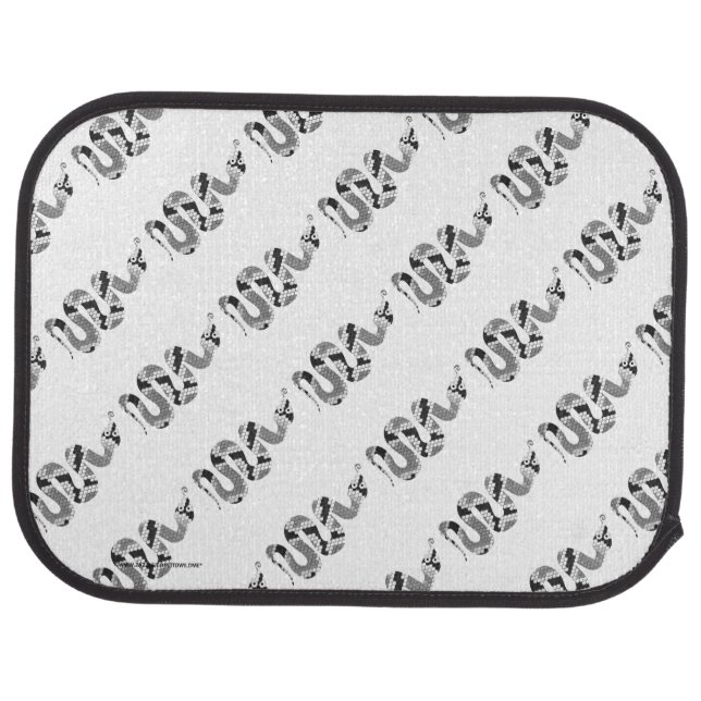 Snake Gray and Light Gray Silhouette Car Floor Mat (Rear)