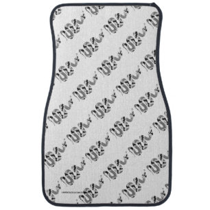 Snake Gray and Light Gray Silhouette Car Mat