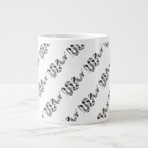 Snake Gray and Light Gray Silhouette Large Coffee Mug