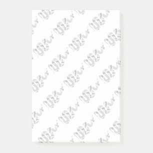 Snake Gray and Light Gray Silhouette Post-it Notes