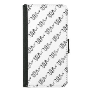 Snake Gray and Light Gray Silhouette Samsung Galaxy S5 Wallet Case