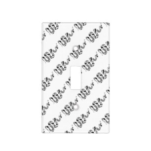 Snake Gray and Light Gray Silhouette Switch Cover