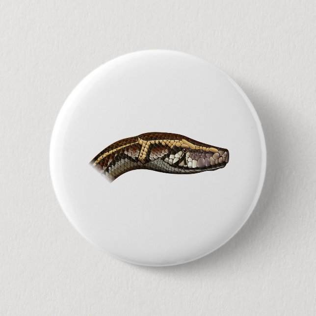 Snake head cartoon button (Front)