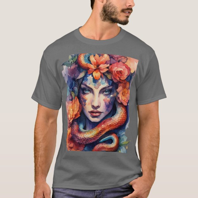 Snake head in the watercolor style  T-Shirt (Front)