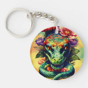 Snake head keychain