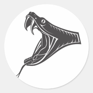 snake-head-vector classic round sticker
