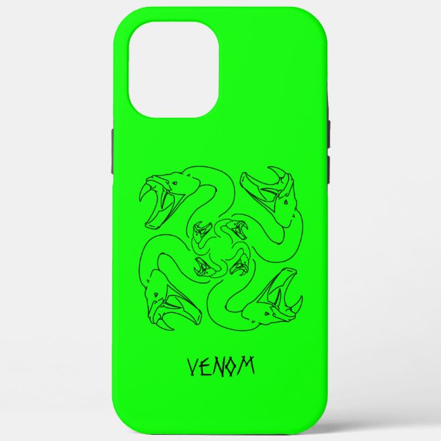 Snake head wheel, fangs ready to strike, Venom Case-Mate iPhone Case (Back)