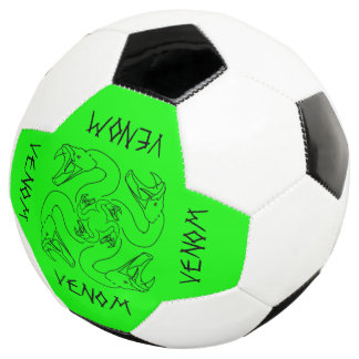 Snake head wheel, fangs ready to strike, Venom Soccer Ball