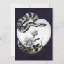 Snake Heart Gothic Valentine's White Rose Holiday Card