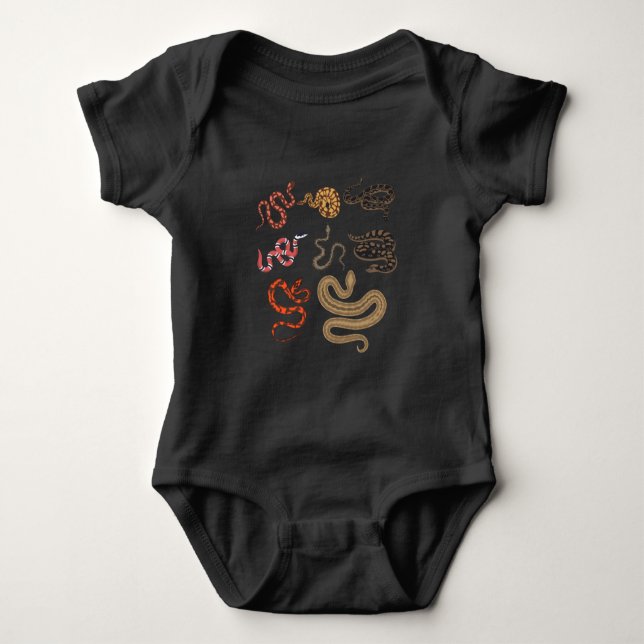 Snake Hunter Reptile Collector Animal Education Baby Bodysuit (Front)