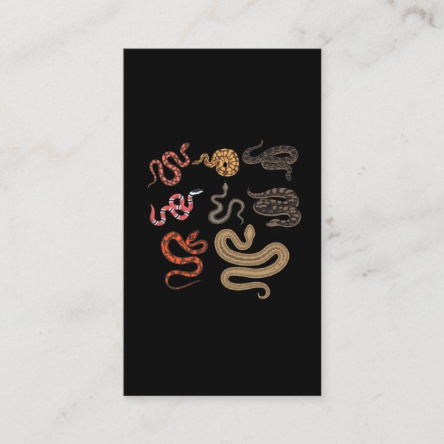 Snake Hunter Reptile Collector Animal Education Business Card (Front)