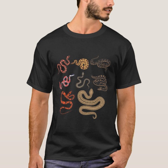 Snake Hunter Reptile Collector Animal Education T-Shirt (Front)